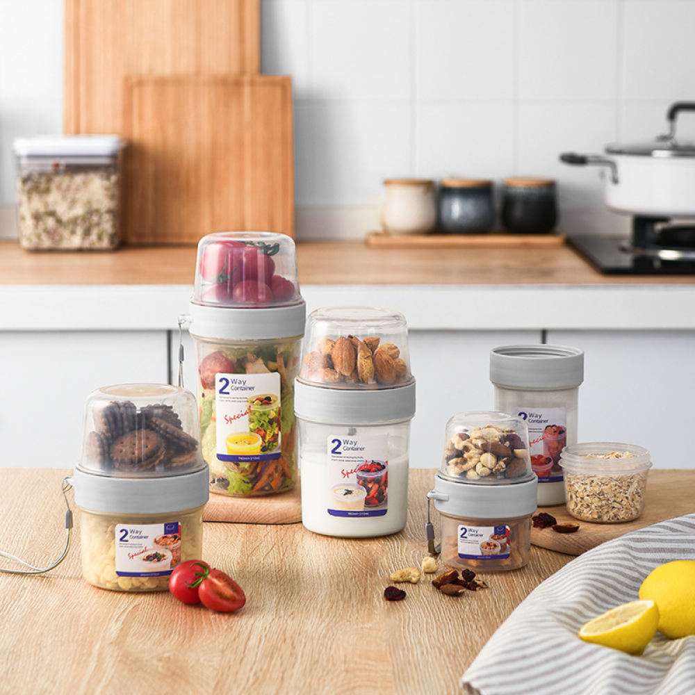 علبة طعام محمولة ذات طبقتين، م - مراجعة Baby Food Jars With Lids وسعره